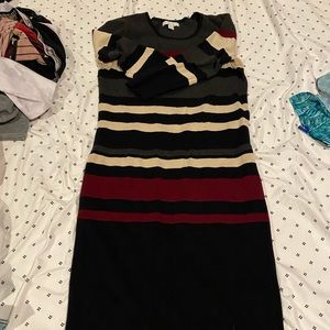 Sweater dress mid sleeve midi dress